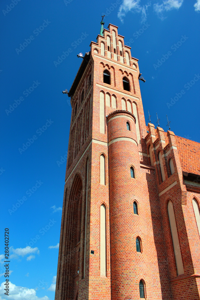 Gothic Revival Sacred Heart church in Gorowo Ilaweckie, Poland