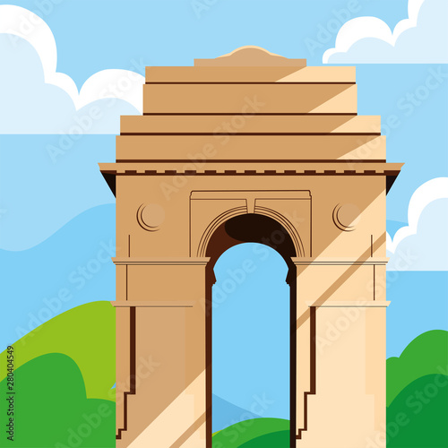 india independence day flat design