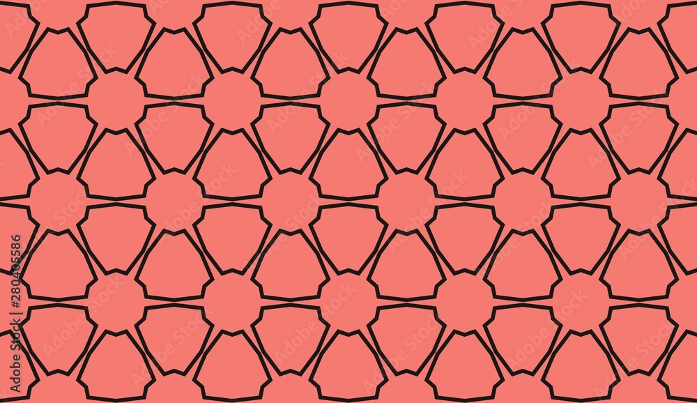 Fototapeta premium Red . abstract seamless geometries pattern. for wallpaper. design page fill. Vector illustration.