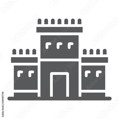 Solomon temple in jerusalem glyph icon, religion and hebrew, jewish tabernacle sign, vector graphics, a solid pattern on a white background.
