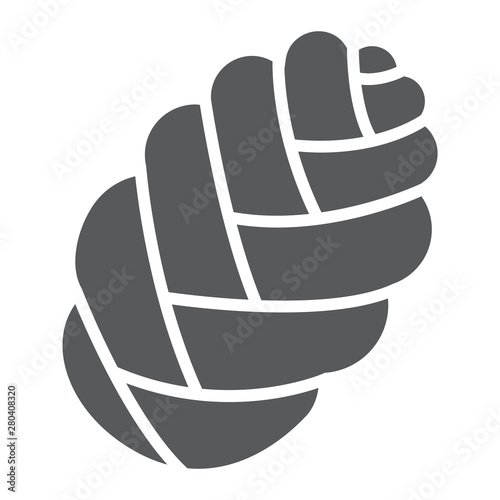 Challah glyph icon, bake and bakery, jewish bread sign, vector graphics, a solid pattern on a white background.