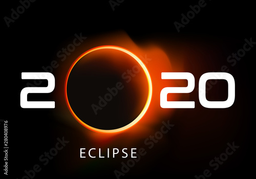 Présentation de la nouvelle année 2020 sur le thème de l’astronomie, avec une éclipse totale du soleil