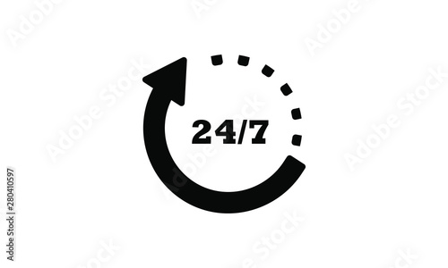 24 hour service, availability icon