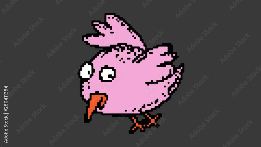 digital pixel art animation black screen with theme of bird digital pixel art animation black screen with theme of bird
