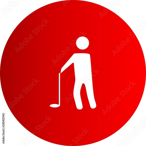 Golf Player icon for your project