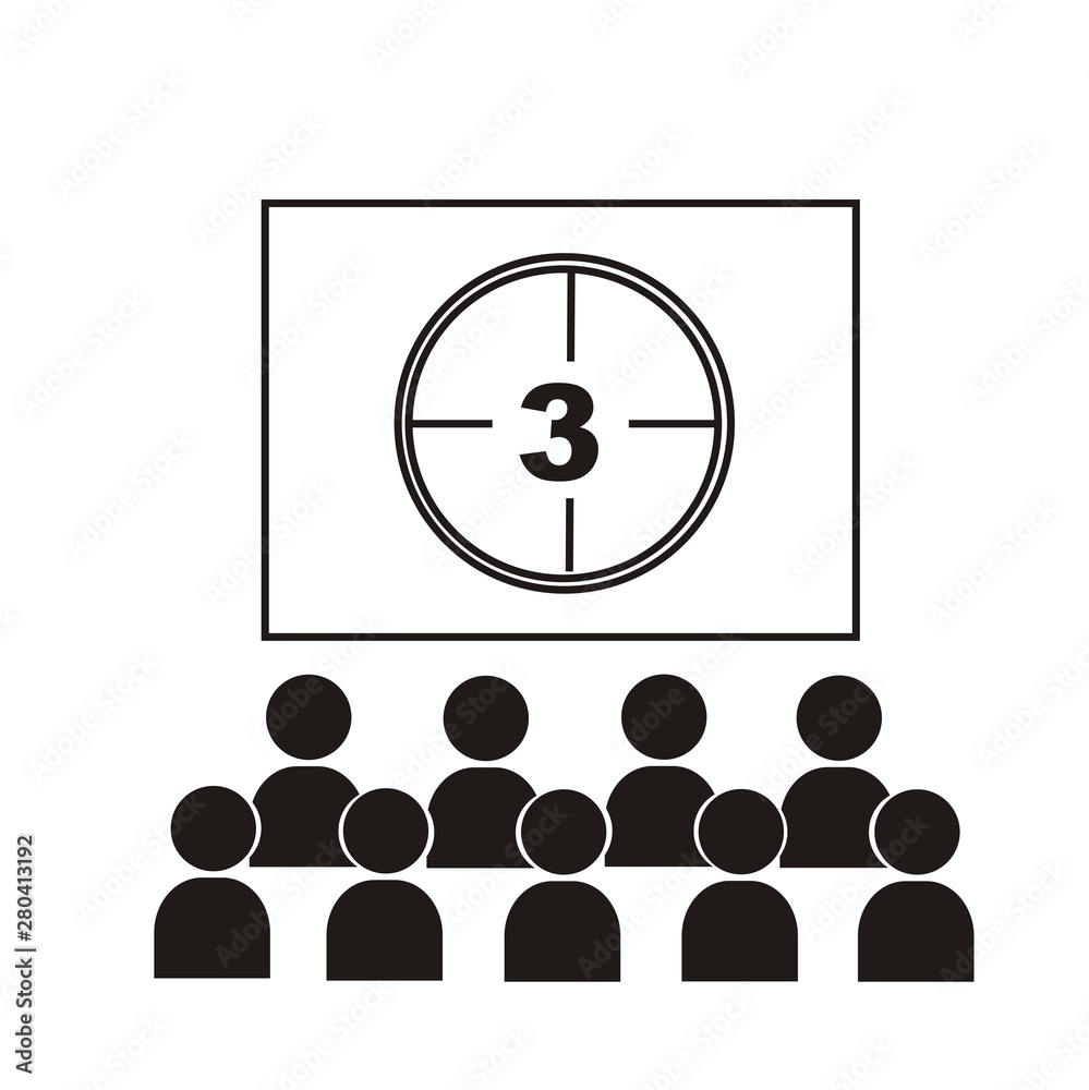people in the cinema icon vector people in the cinema icon vector