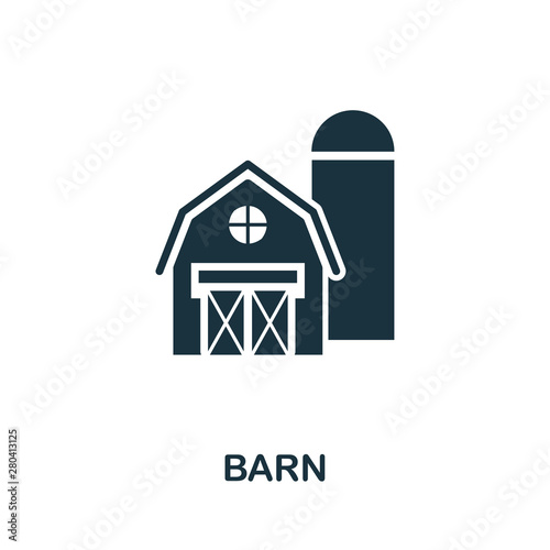 Barn vector icon symbol. Creative sign from farm icons collection. Filled flat Barn icon for computer and mobile