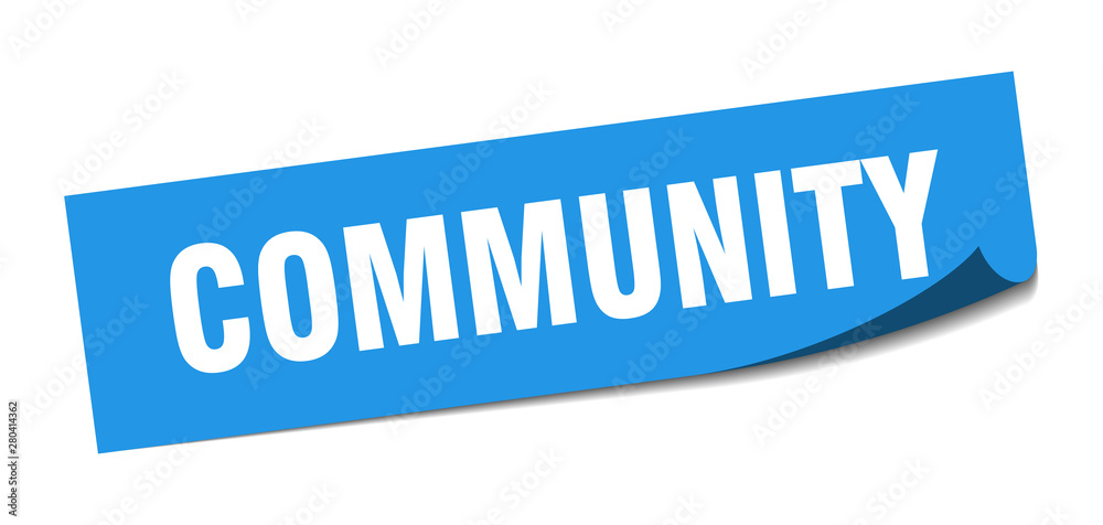 community sticker. community square isolated sign. community