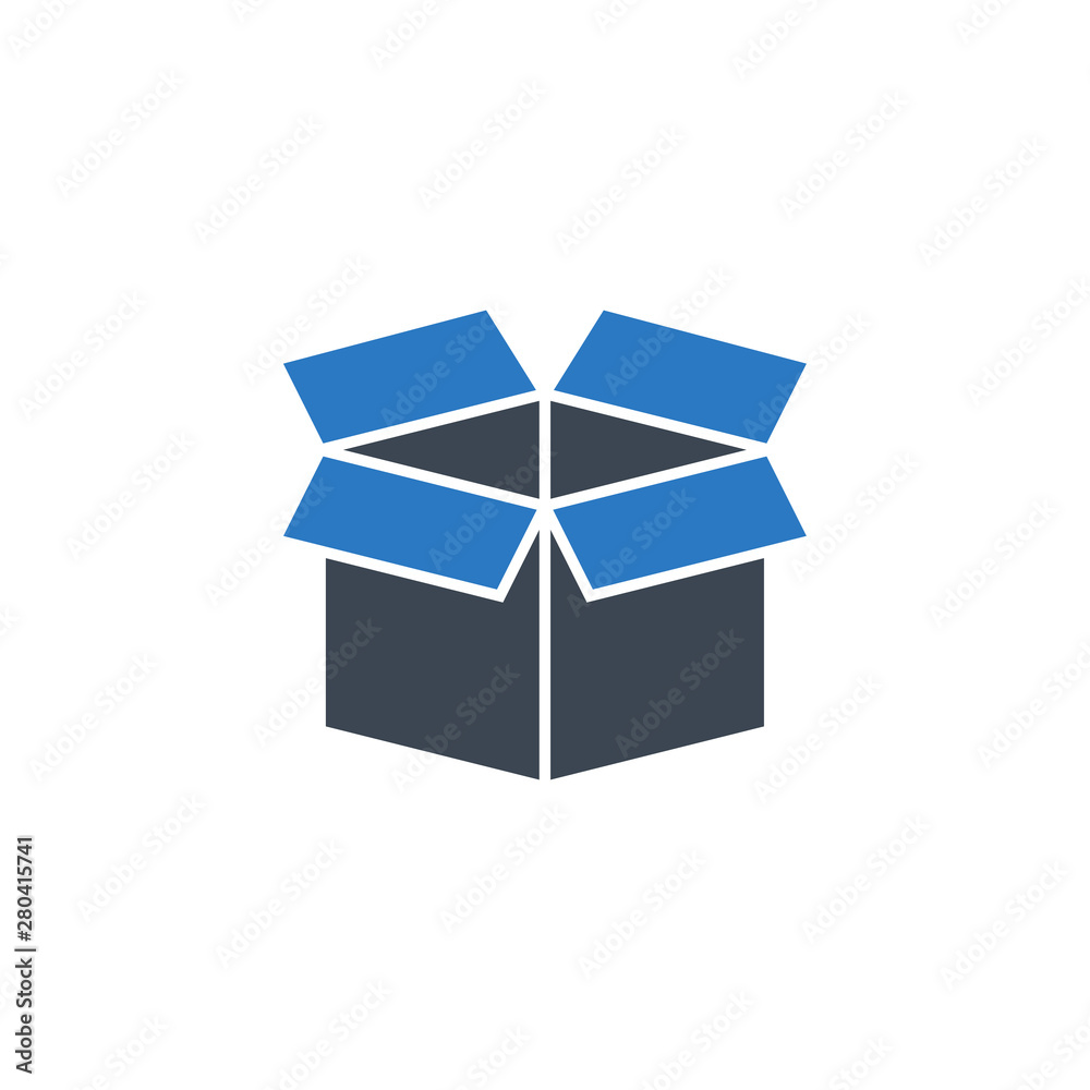 Box related vector glyph icon. Isolated on white background. Vector illustration. Box related vector glyph icon. Isolated on white background. Vector illustration.