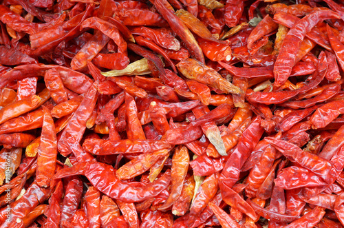 Dried peppers red hot chilli
