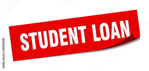 student loan sticker. student loan square isolated sign. student loan