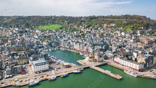 Fotografija Panoramic drone view of the city of Honfleur in Normandy France
