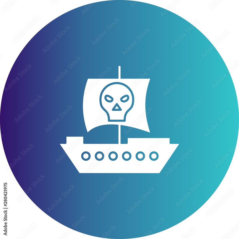 Fototapeta premium Pirate Ship icon for your project