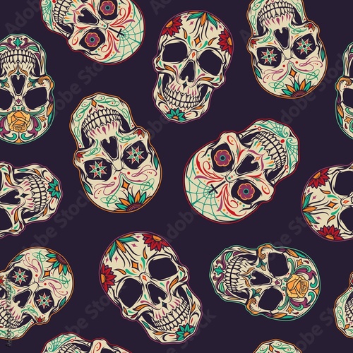 Day of the Dead seamless pattern
