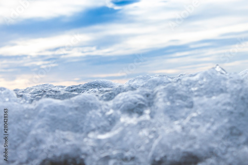 Close Up shot of an splashing sea wave © Panpiki
