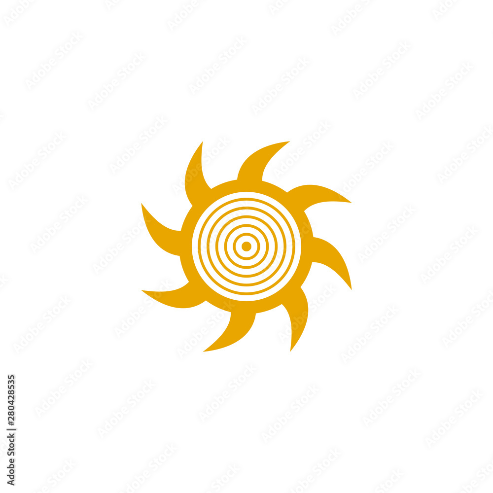 Fototapeta premium Sun logo design inspiration vector template