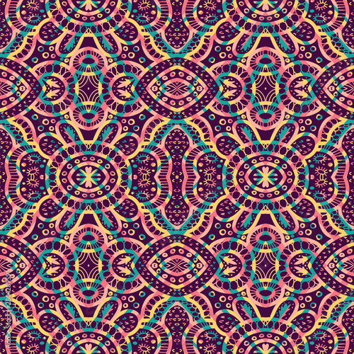 Vector african tribal ethnic seamless pattern repeat