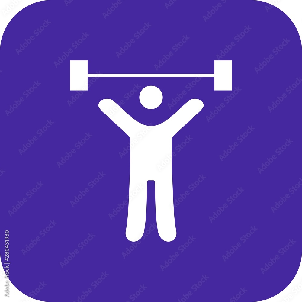 Weight Lifting Person icon for your project Weight Lifting Person icon for your project