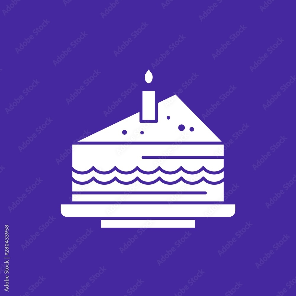 Happy birthday cake icon for your project Happy birthday cake icon for your project