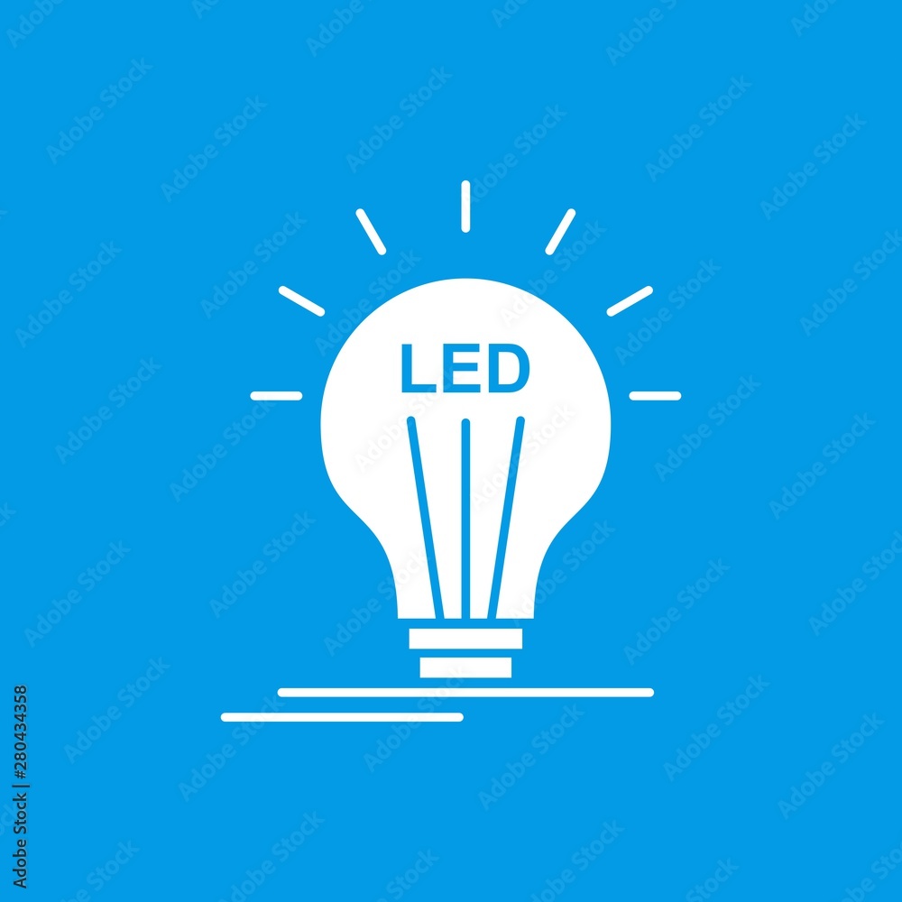Led bulb icon for your project Led bulb icon for your project