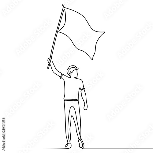 Continuous line drawing of ...