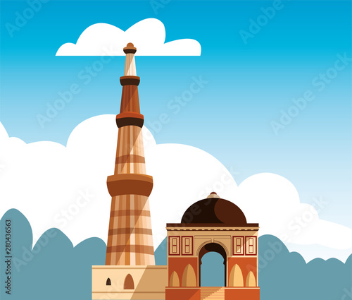 india independence day flat design