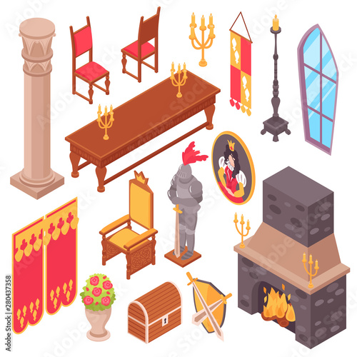 Medieval Castle Furniture Set