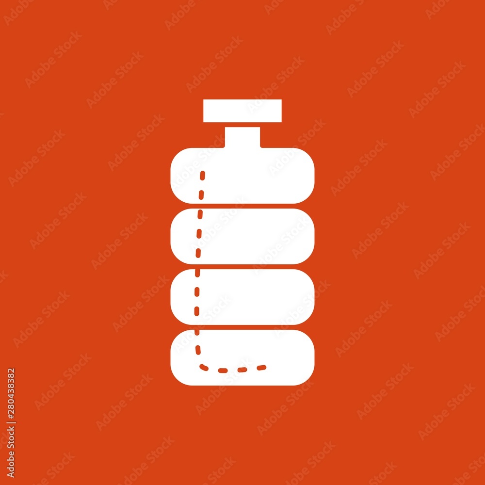 Bottle in Water icon for your project Bottle in Water icon for your project