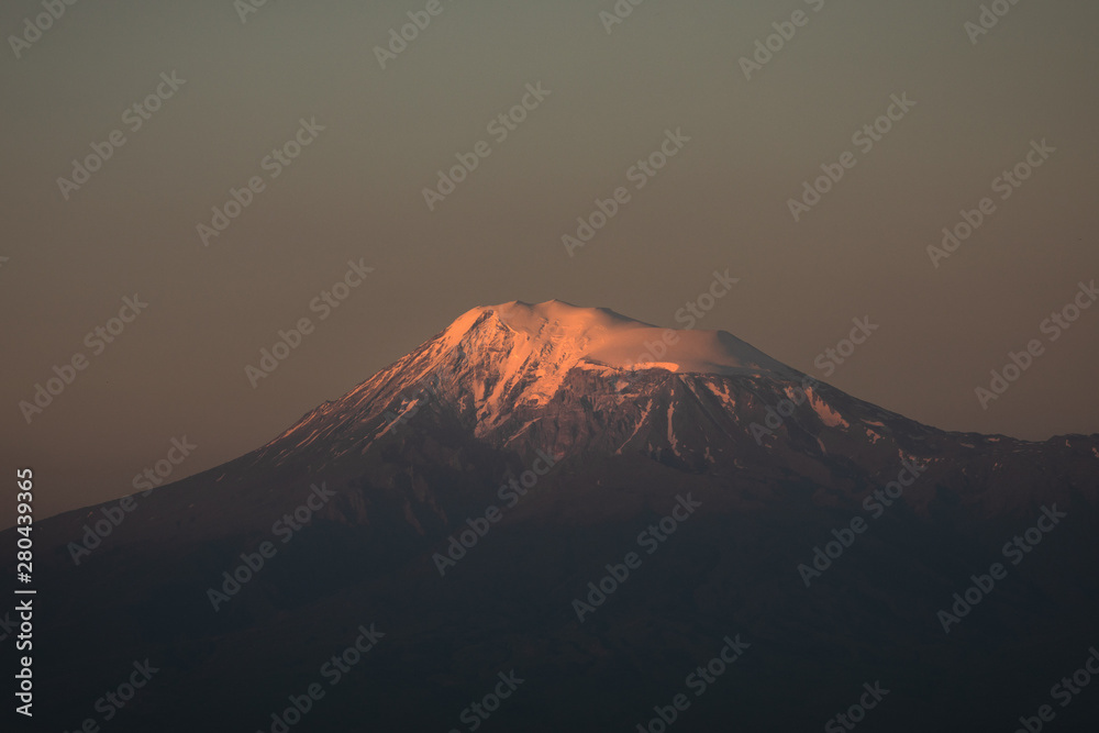 Mount Ararat (Masis). Biblical Mount Peak at Sunrise