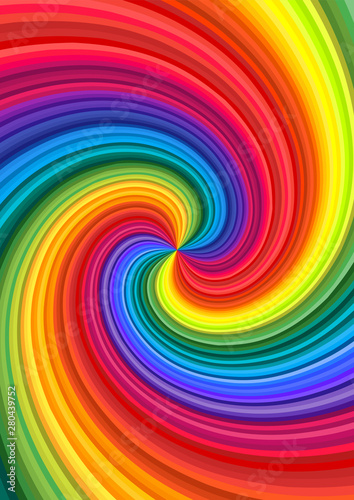 Abstract rainbow swirl