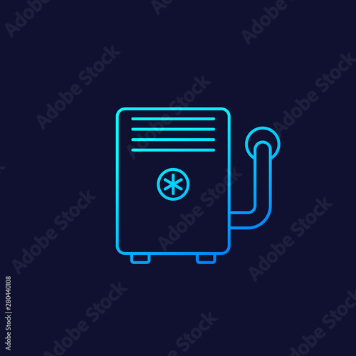 air conditioner, mobile ac icon, linear