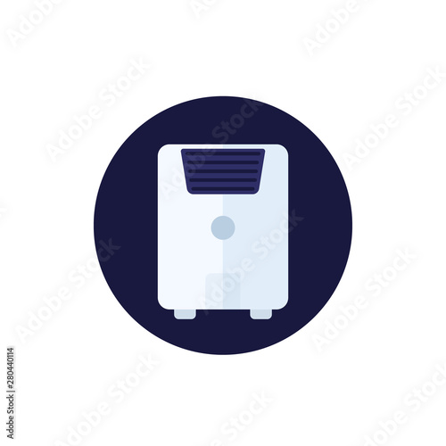 air conditioner, mobile ac vector flat icon