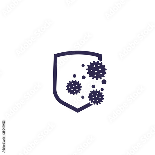 antibacterial protection or immune system icon