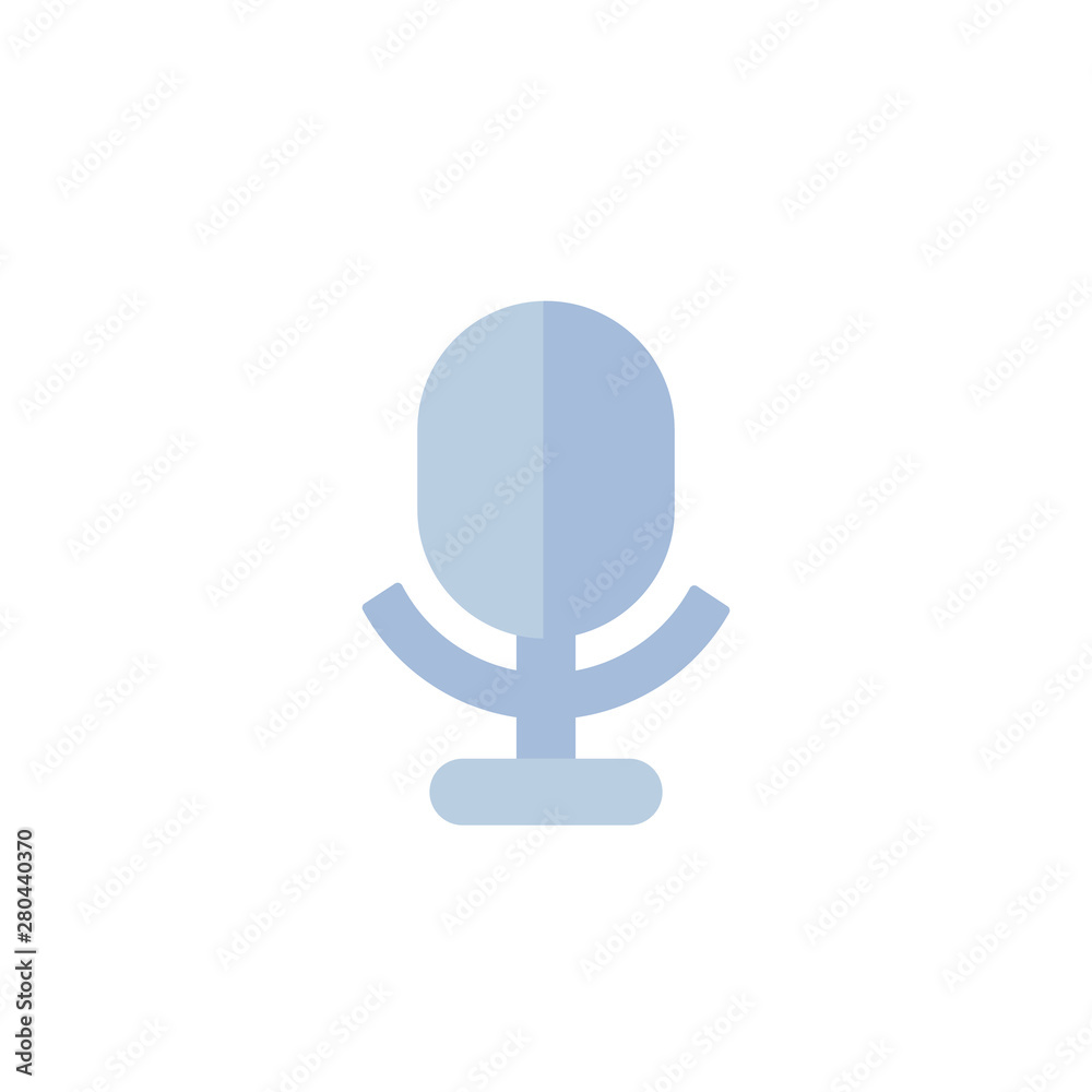 microphone, sound recording icon, flat vector microphone, sound recording icon, flat vector