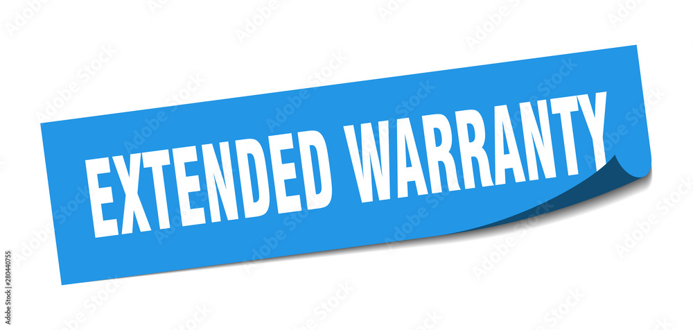 extended warranty sticker. extended warranty square isolated sign. extended warranty