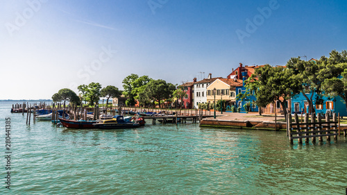 Harbor on the island of Burano photo