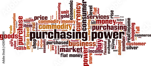Purchasing power word cloud