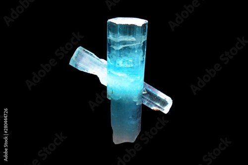 Photo of Beryl isolated on black background 