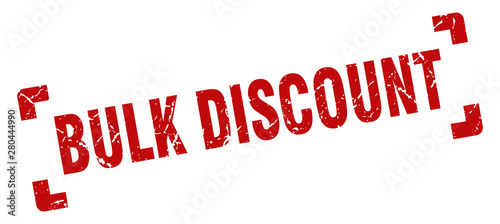 bulk discount stamp. bulk discount square grunge sign. bulk discount
