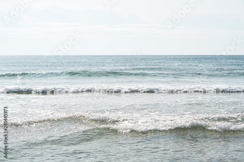 Sea waves. Water and sky .Nature colors