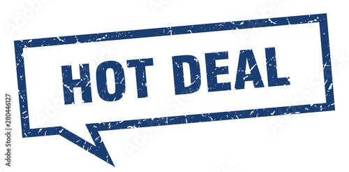 hot deal sign. hot deal square speech bubble. hot deal