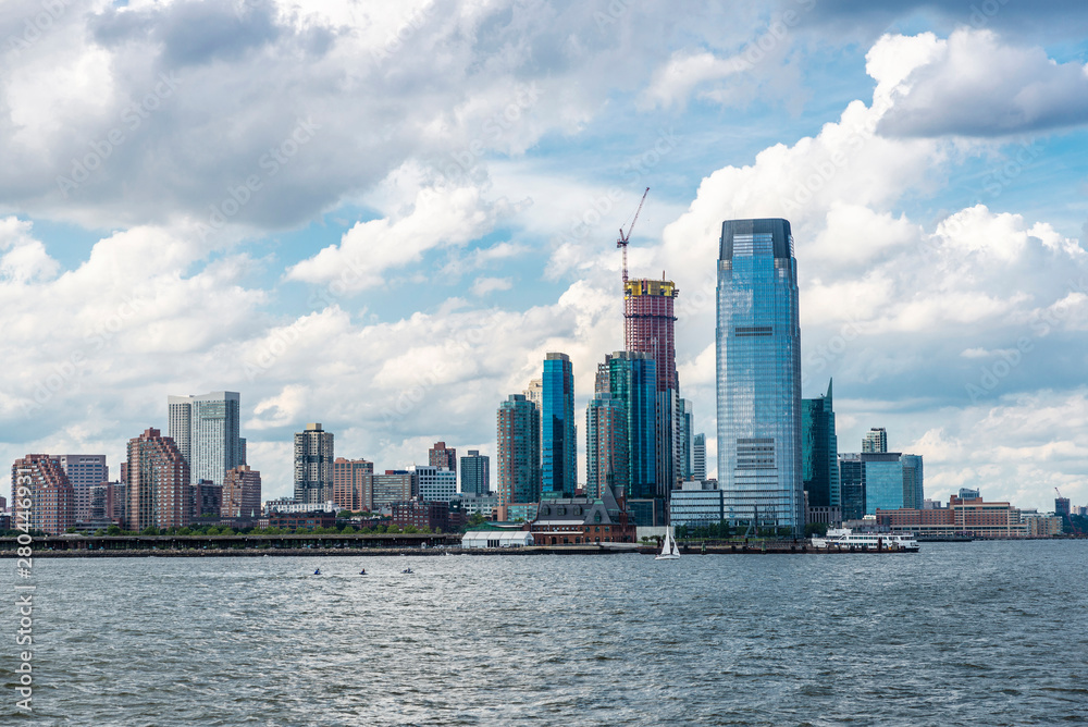 Obraz premium Skyline of skyscrapers in Jersey City, New York City, USA