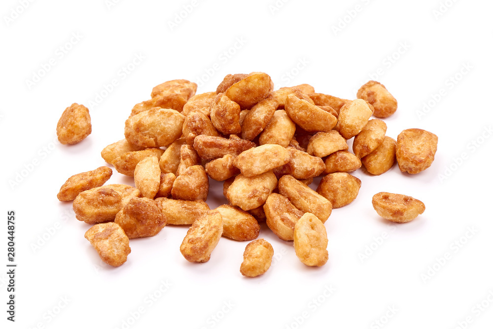 Sugared almond nuts, isolated on white background Sugared almond nuts, isolated on white background