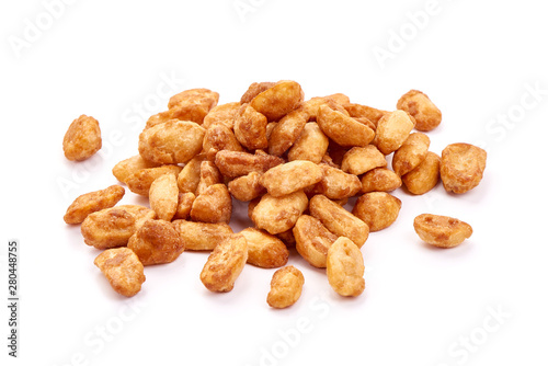 Sugared almond nuts, isolated on white background