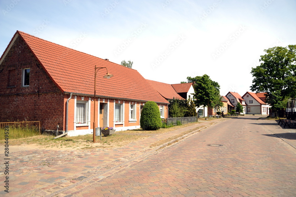 Dorf Ahlbeck in Vorpommern