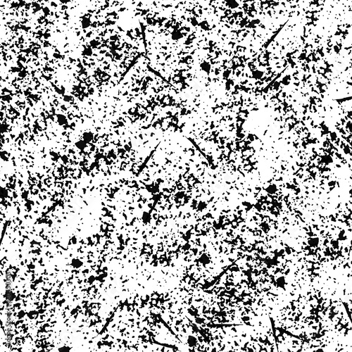 Grunge background black and white seamless. Abstract crack texture.
