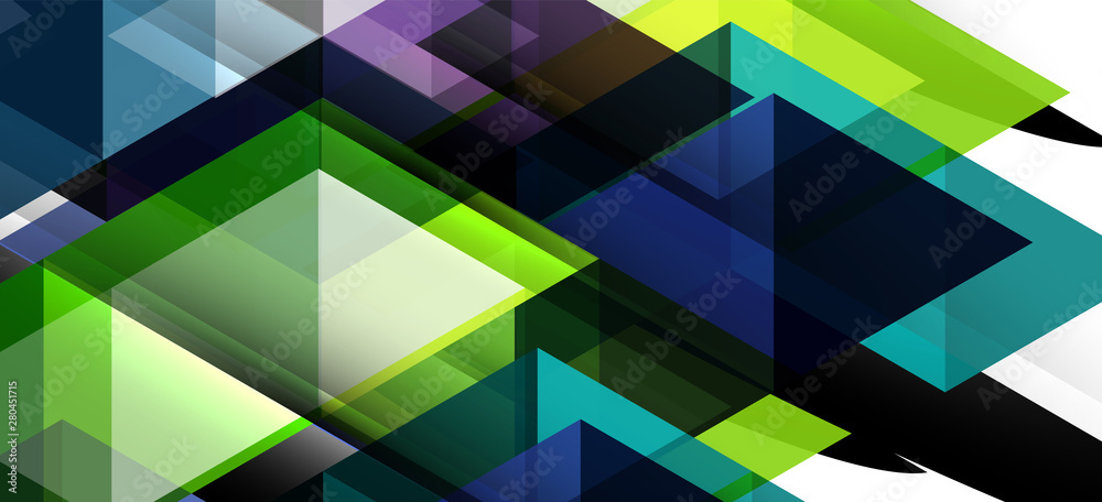 Abstract triangle pattern, colorful backdrop. Presentation template. Modern textured shape. Trendy modern style