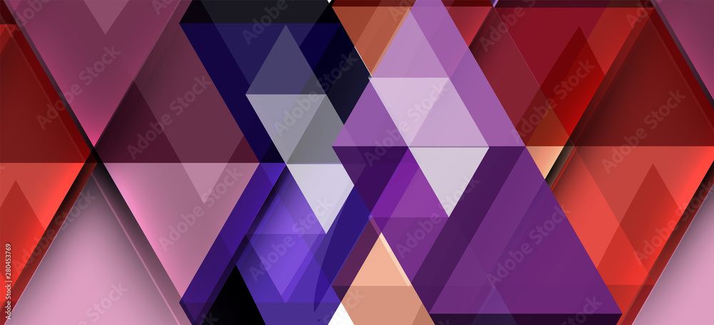 Modern mosaic triangle template background, great design for any purposes. Abstract geometric graphic design triangle pattern. Geometric line pattern.