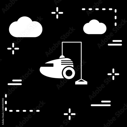 Vaccum cleaner icon for your project