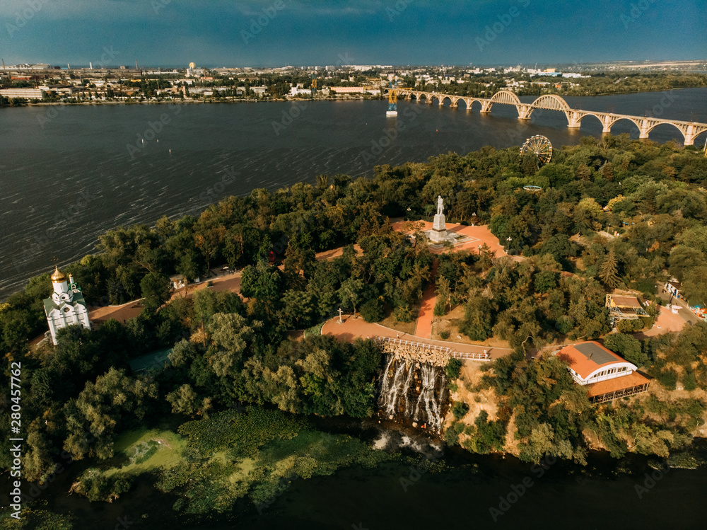 Naklejka premium Aerial photography of a wonderful cityscape.